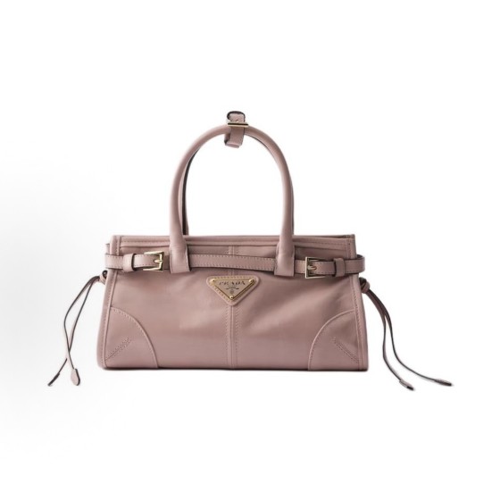 PRADA普拉达 Bonnie 涂珐琅三⻆形⾦属徽标 ⼿提包 迷你 ⼥款